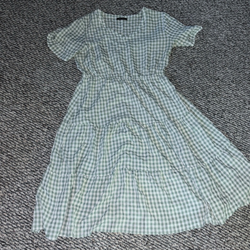 Gingham Midi Dress woman's XL